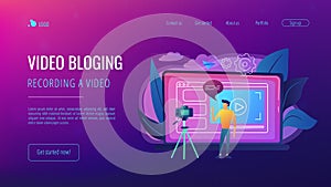 Vlog concept landing page.