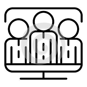 Vlog folower icon, outline style