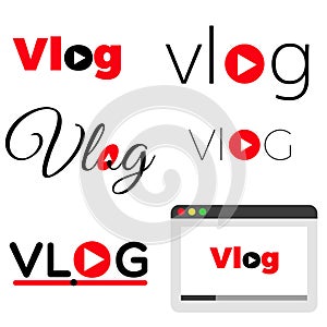 Vlog illustration video blogging concept