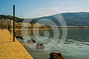 VLORA-VLORE, ALBANIA: New promenade in the city.