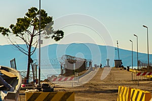 VLORA - VLORE, ALBANIA: Port in the Albanian city of Vlora