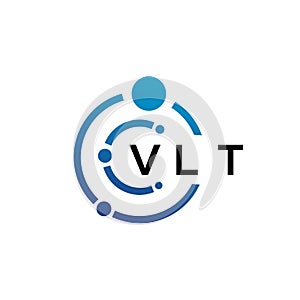 VLT letter technology logo design on white background. VLT creative initials letter IT logo concept. VLT letter design