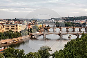 Vltava and bridges in Prague