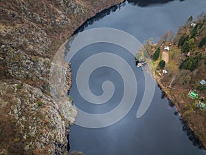 The Vltava river is longest river in bohemia in Czech Republic photo
