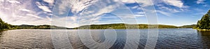The Vltava river is longest river in bohemia in Czech Republic photo