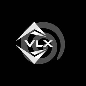 VLX abstract technology logo design on Black background. VLX creative initials letter logo concept photo