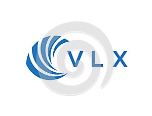 VLX letter logo design on white background. VLX creative circle letter logo photo