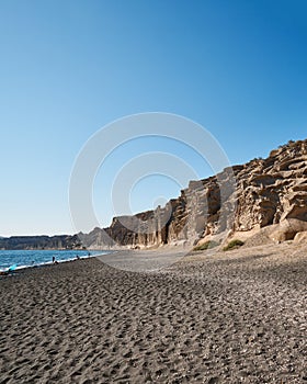 Vlychada beach on the southern tip of the island of Santorini