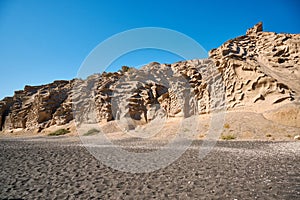 Vlychada beach on the southern tip of the island of Santorini, Greece