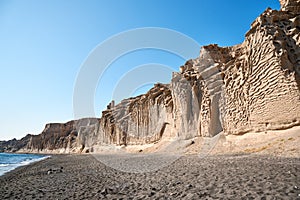 Vlychada beach on the southern tip of the island of Santorini, Greece