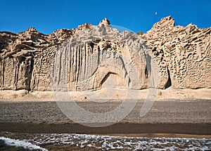 Vlychada beach on the southern tip of the island of Santorini, Greece