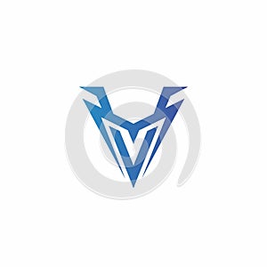 VM Initial Logo Vector. MV Logo Design