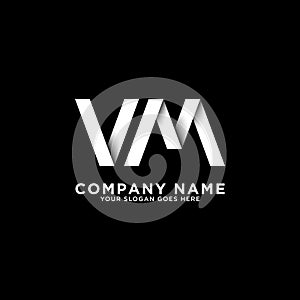 VM letter logo designs, clean and clever logo template