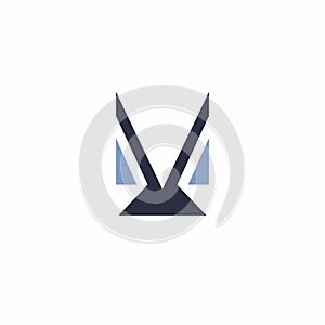 VM Logo Design. Letter MV Icon