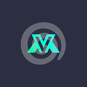 VM Logo Design. Letter MV Icon