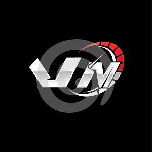 VM Logo Letter Speed Meter Racing Style