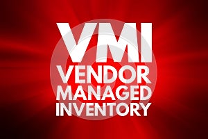 VMI - Vendor Managed Inventory acronym, business concept background
