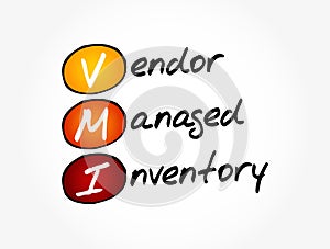 VMI - Vendor Managed Inventory acronym, business concept background