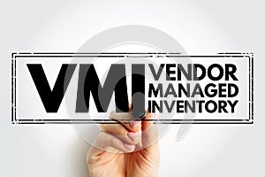 VMI Vendor Managed Inventory - supply chain agreement where the manufacturer takes control of the inventory management decisions