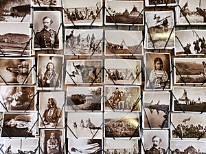 Vntage postcards depicting portraits of wild west chararactes