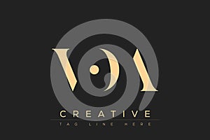 VOA abstract letter logo design
