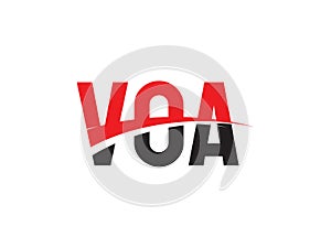 VOA Letter Initial Logo Design Vector Illustration photo