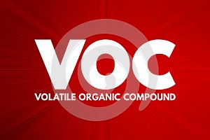 VOC - Volatile Organic Compound acronym, concept background