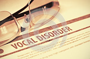 Vocal Disorder. Medicine. 3D Illustration. photo