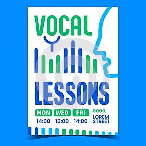 Vocal Lessons Creative Promotion Banner Vector