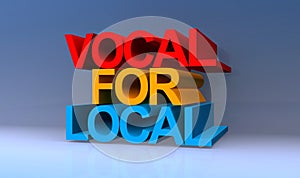 Vocal for local on blue