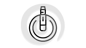 vocal mic microphone line icon animation