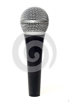 Vocal microphone close up isolated