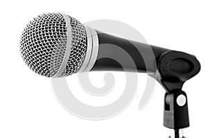 Vocal microphone with white background