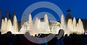 Vocal Montjuic fountain in Barcelona. Catalonia