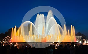 Vocal Montjuic fountain in Barcelona. Spain