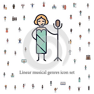 vocal musician icon. musical genres icons universal set for web and mobile