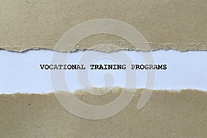 vocational training programs on white paper