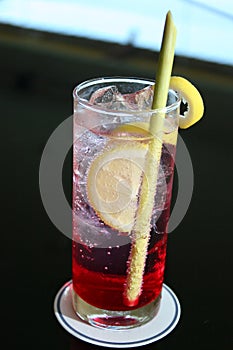 Vodca and cranberry juice background