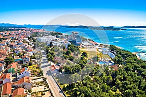 Vodice. Scenic arcipelago town of Vodice aerial view
