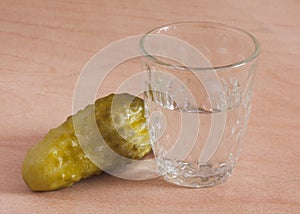 Vodka and cucumber
