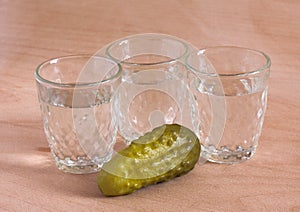 Vodka and cucumber