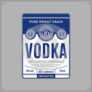 Vodka label template