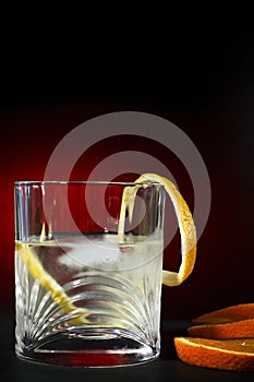 Vodka pleasure, food background