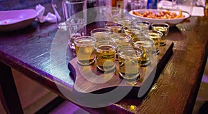 Vodka Shots on a Tray