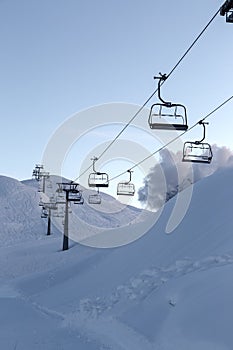 Vogel ski center in mountains Julian Alps