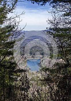 Vogel State Park overlook of Lake Trahlyta, Georgia photo