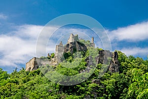 Vogelbergsteig, Dürnstein rock in Wachau valley