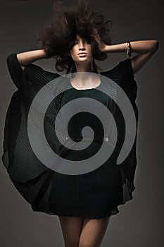 Vogue style studio shot of a woman photo