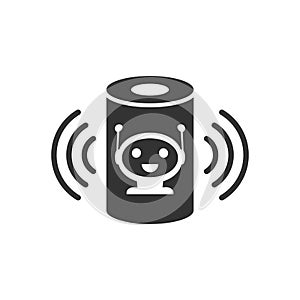 Voice assistant icon in flat style. Smart home assist vector illustration on white isolated background. Command center business