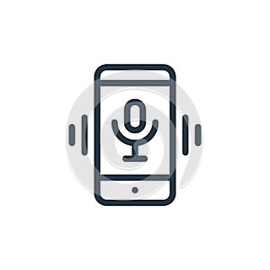 voice assistant icon vector from smarthome concept. Thin line illustration of voice assistant editable stroke. voice assistant